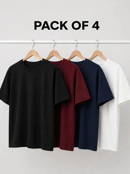 Men's Oversized T-Shirt – Pack of 4