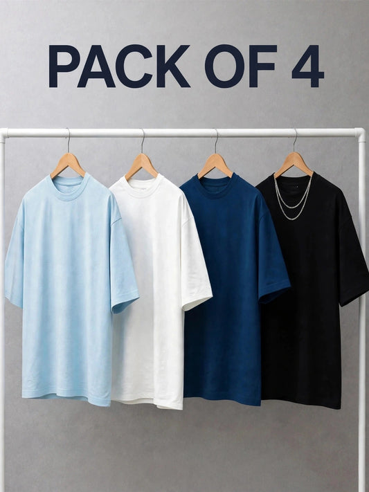 Men's Oversized T-Shirt – Pack of 4