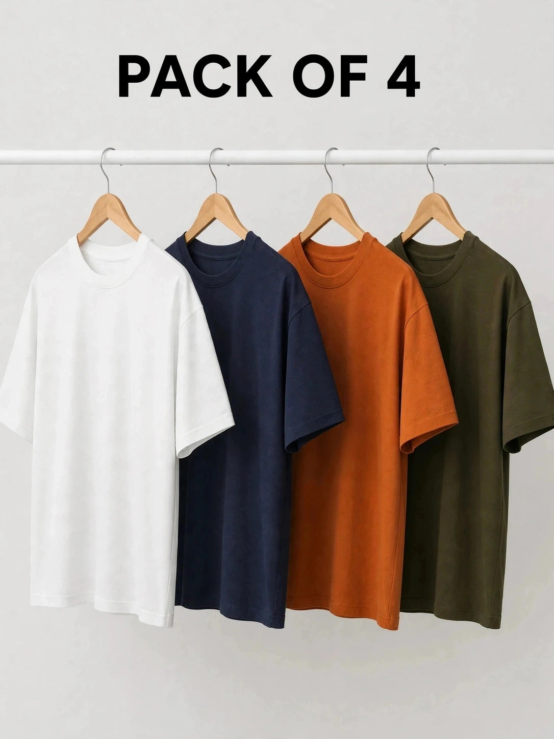 Men's Oversized T-Shirt – Pack of 4