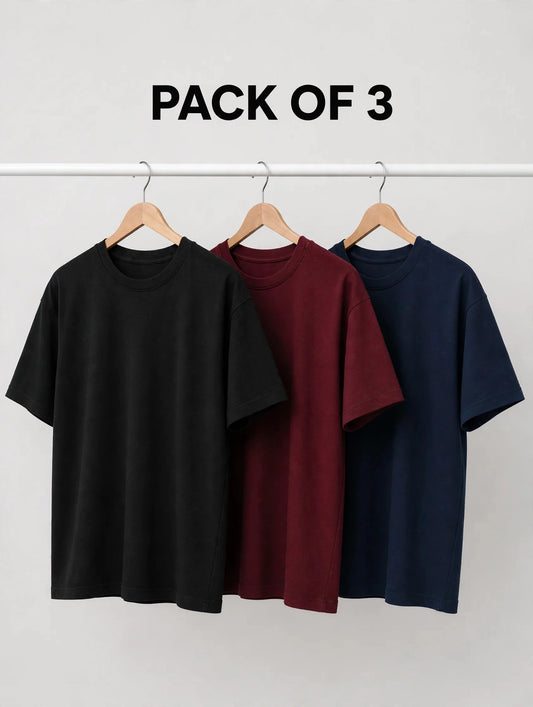 Men's Oversized T-Shirt – Pack of 3