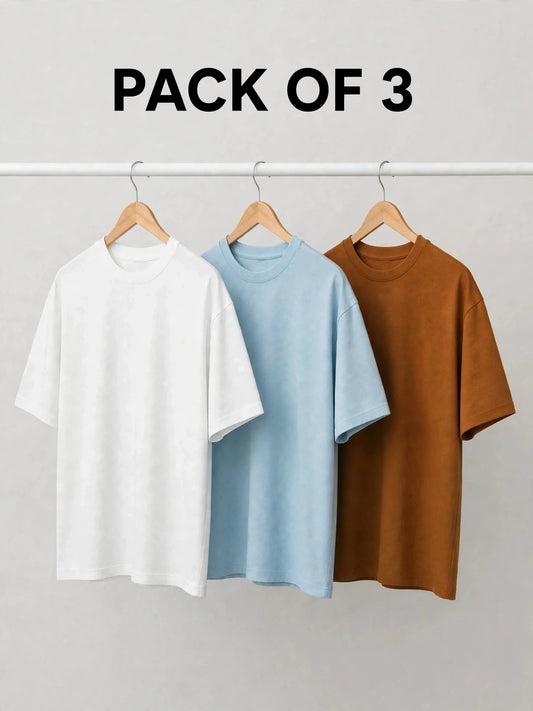 Men's Oversized T-Shirt – Pack of 3