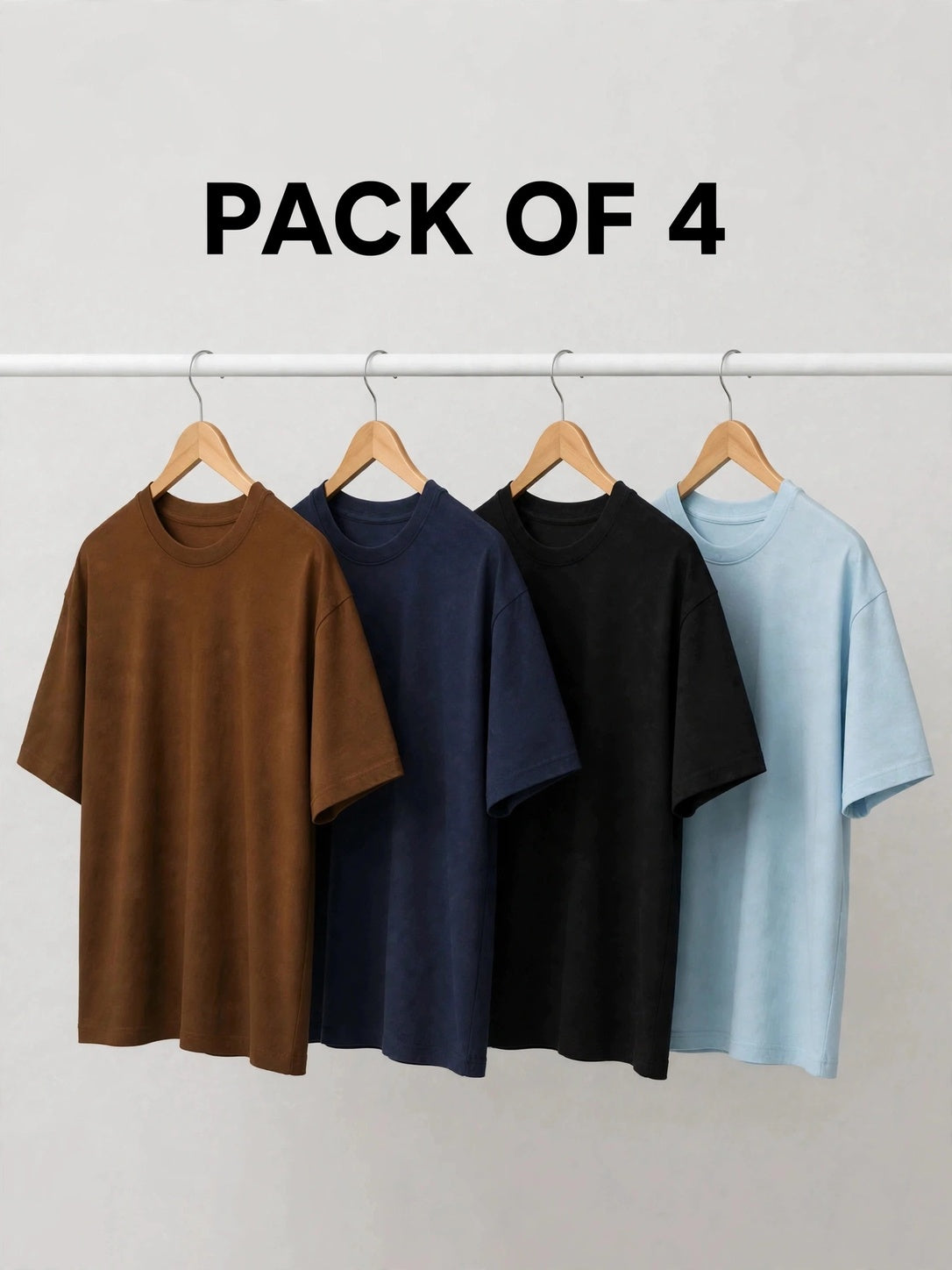 Men's Oversized T-Shirt – Pack of 4